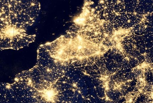 Netherlands, Belgium, and northern France, where you would be lucky to see Jupiter on a cloudless night