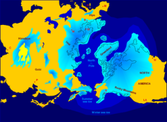 Extent of Northern Hemisphere glaciation. Credit - Wikipedia http://en.wikipedia.org/wiki/File:Northern_icesheet_hg.png